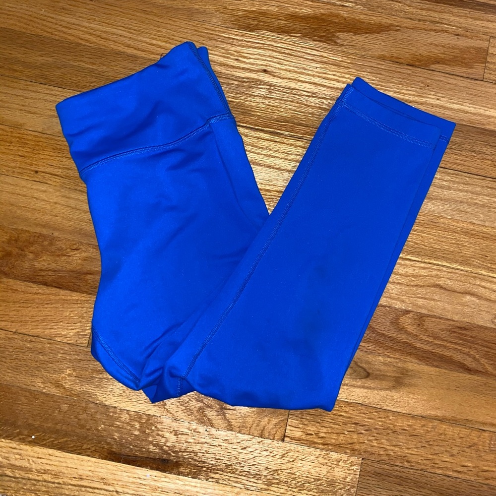 90 Degree by Reflex Royal Blue Crop Leggings